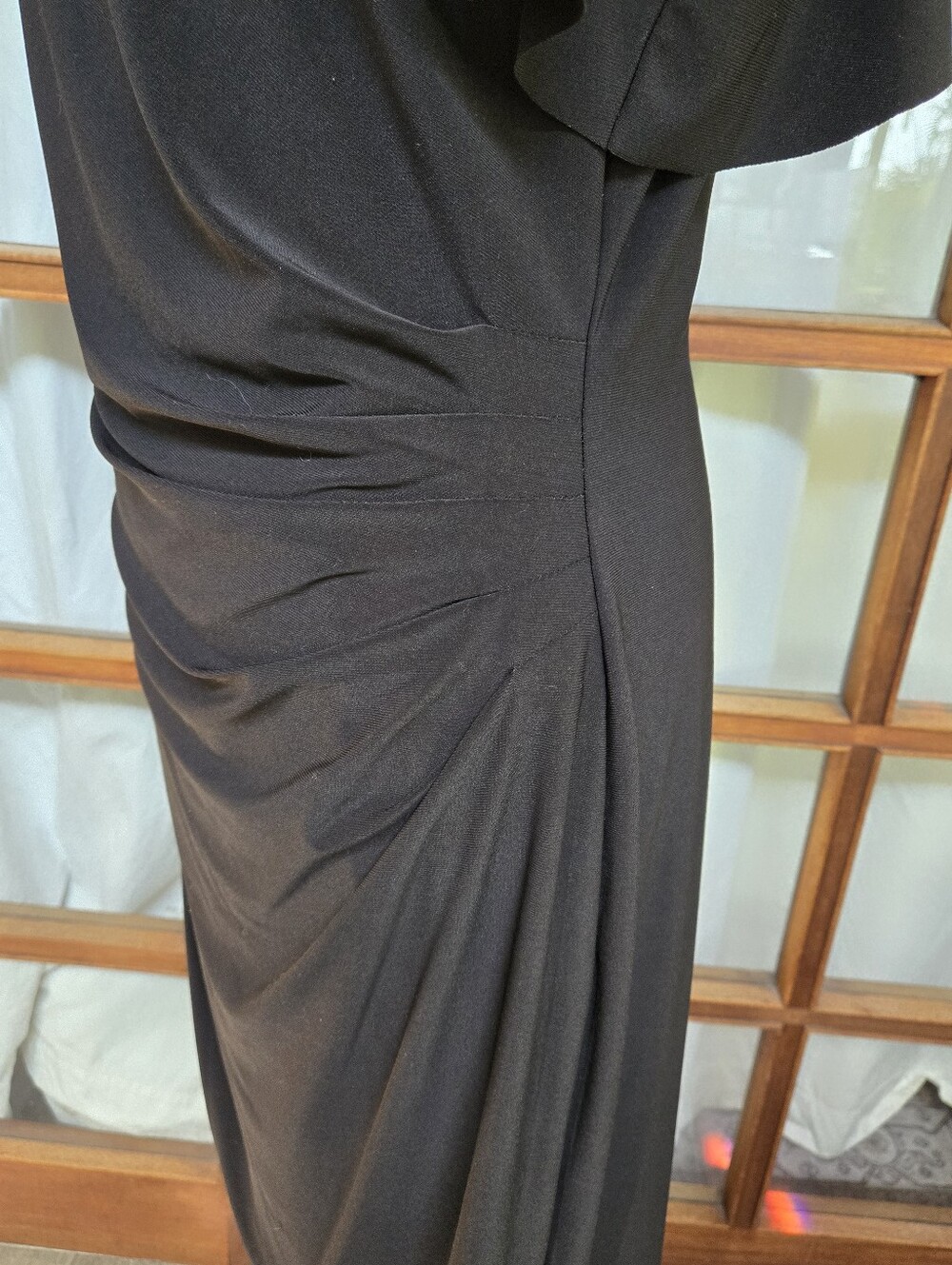 Black Off-Shoulder Ruffle Dress - Picture 8 of 10